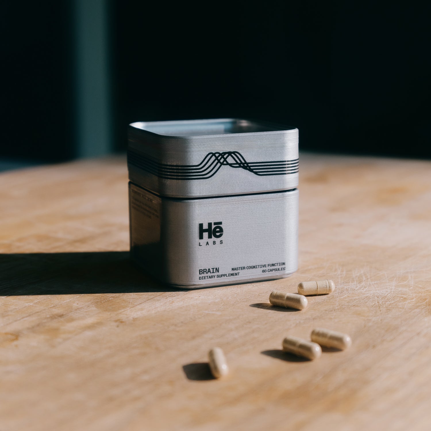 Hē Labs Brain capsules - natural cognitive supplement for men's focus and memory