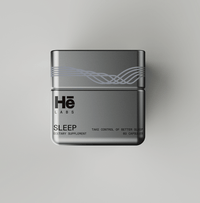 Hē Labs Sleep supplement tin standing upright - premium men's sleep support formula