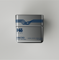 Hē Labs Unwind premium stress relief supplement tin for men